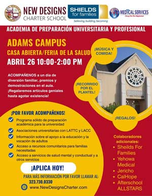 Open House and Health Fair Spanish flyer