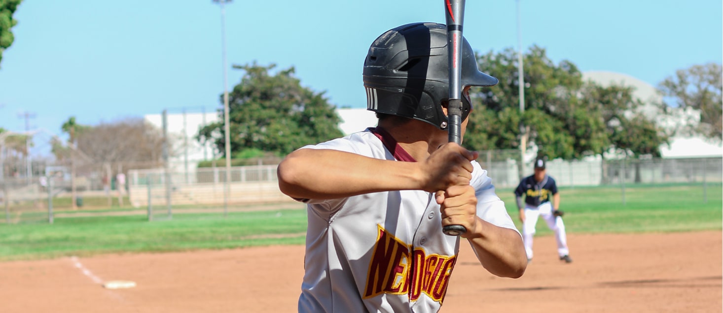 baseball team player up to bat