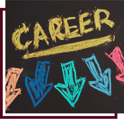 career written with chalk and chalk arrows